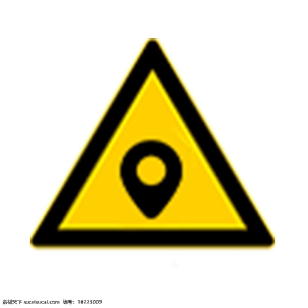 三角标志 标志 黄色标志 三角