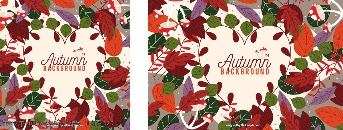 可爱的秋叶 背景 花卉 心 花 手 叶 自然 花卉背景 手绘 可爱 秋天 树叶 五颜六色 形状 丰富多彩 绘画 树木 颜色