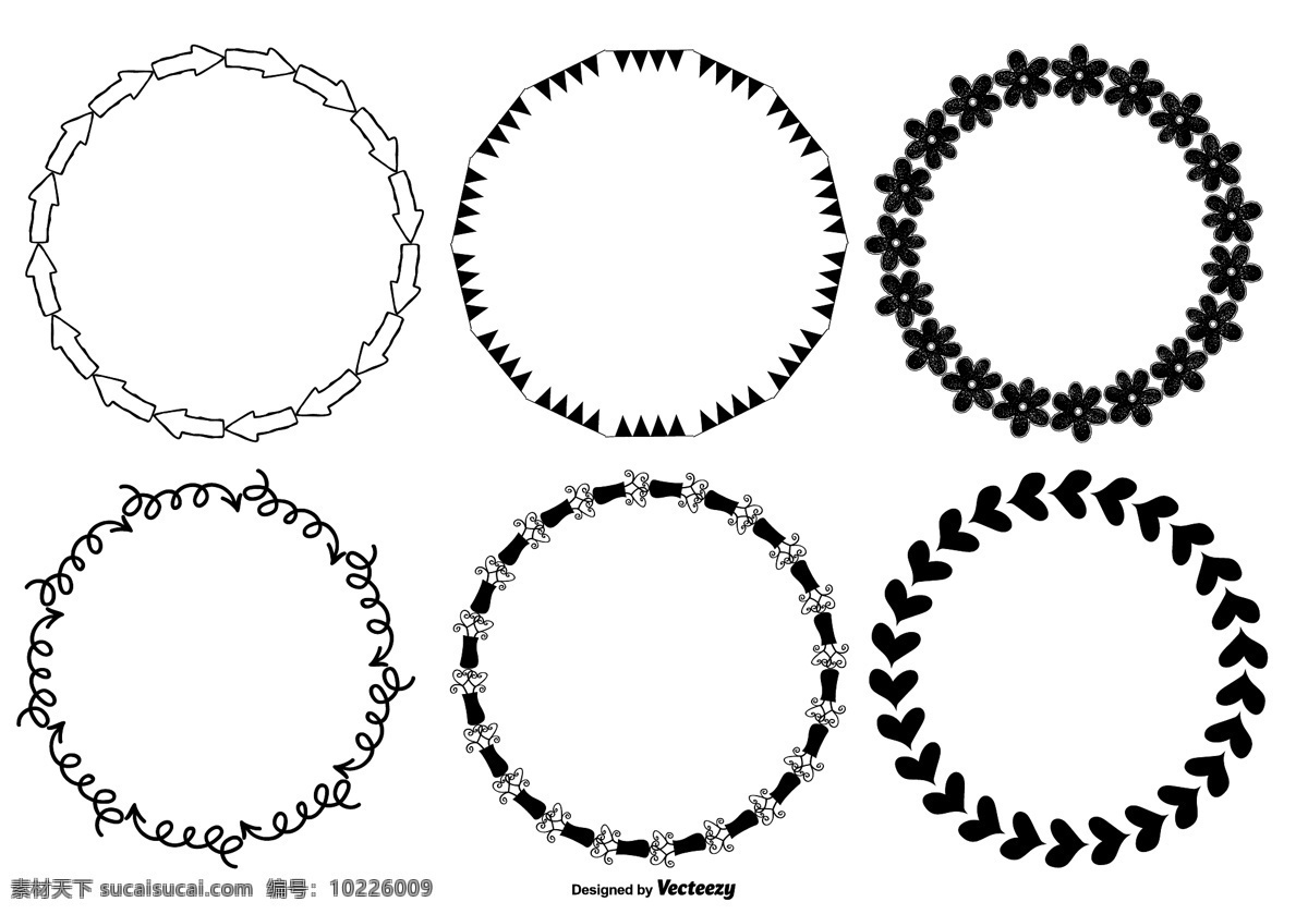 手绘 花卉 花纹 花环 花边素材 花纹花边 花纹设计 矢量素材 边框 花纹边框 婚庆 婚礼 手绘花纹 唯美 花纹花环 手绘花卉