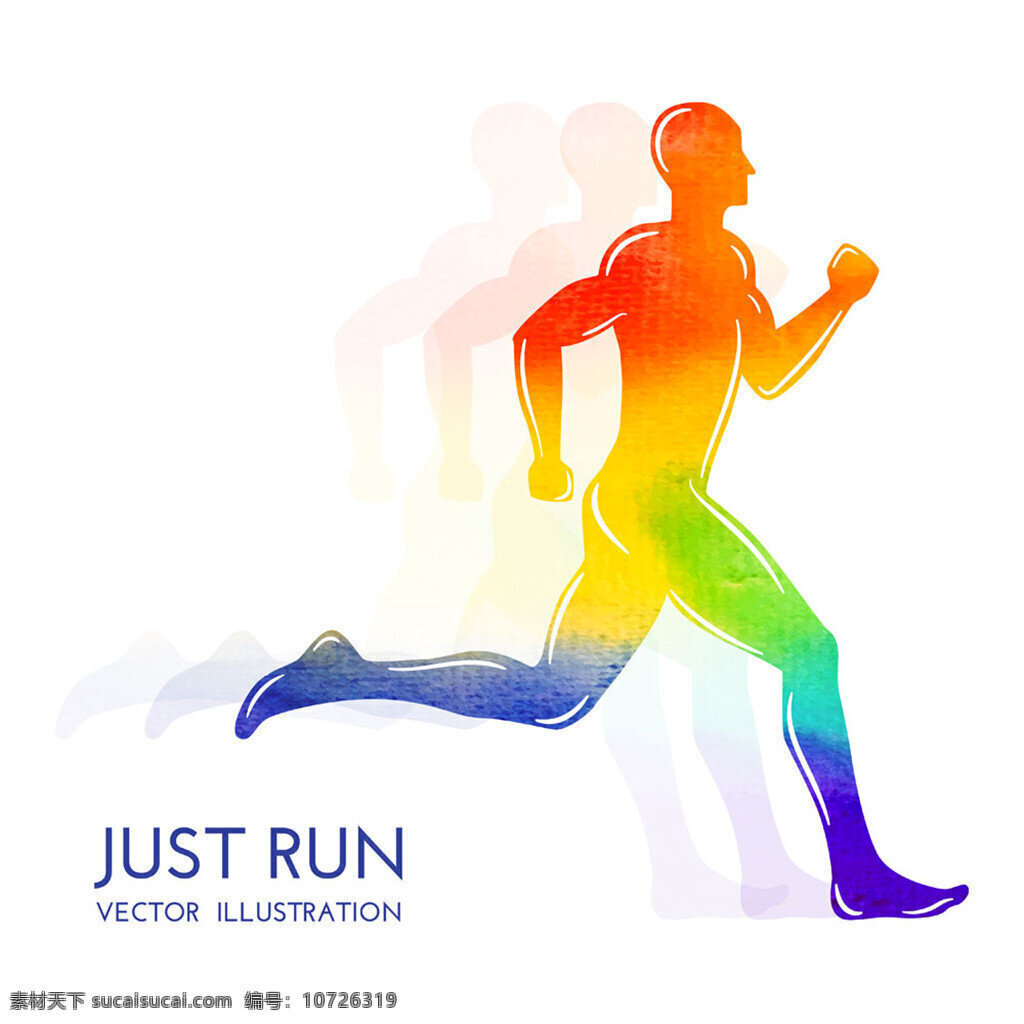 五彩 跑步 男人 抽象 多彩 体育 人物 炫彩运动员 彩色跑步人物 运动员 运动人物 健身人物 体育锻炼 体育运动 生活百科 矢量素材