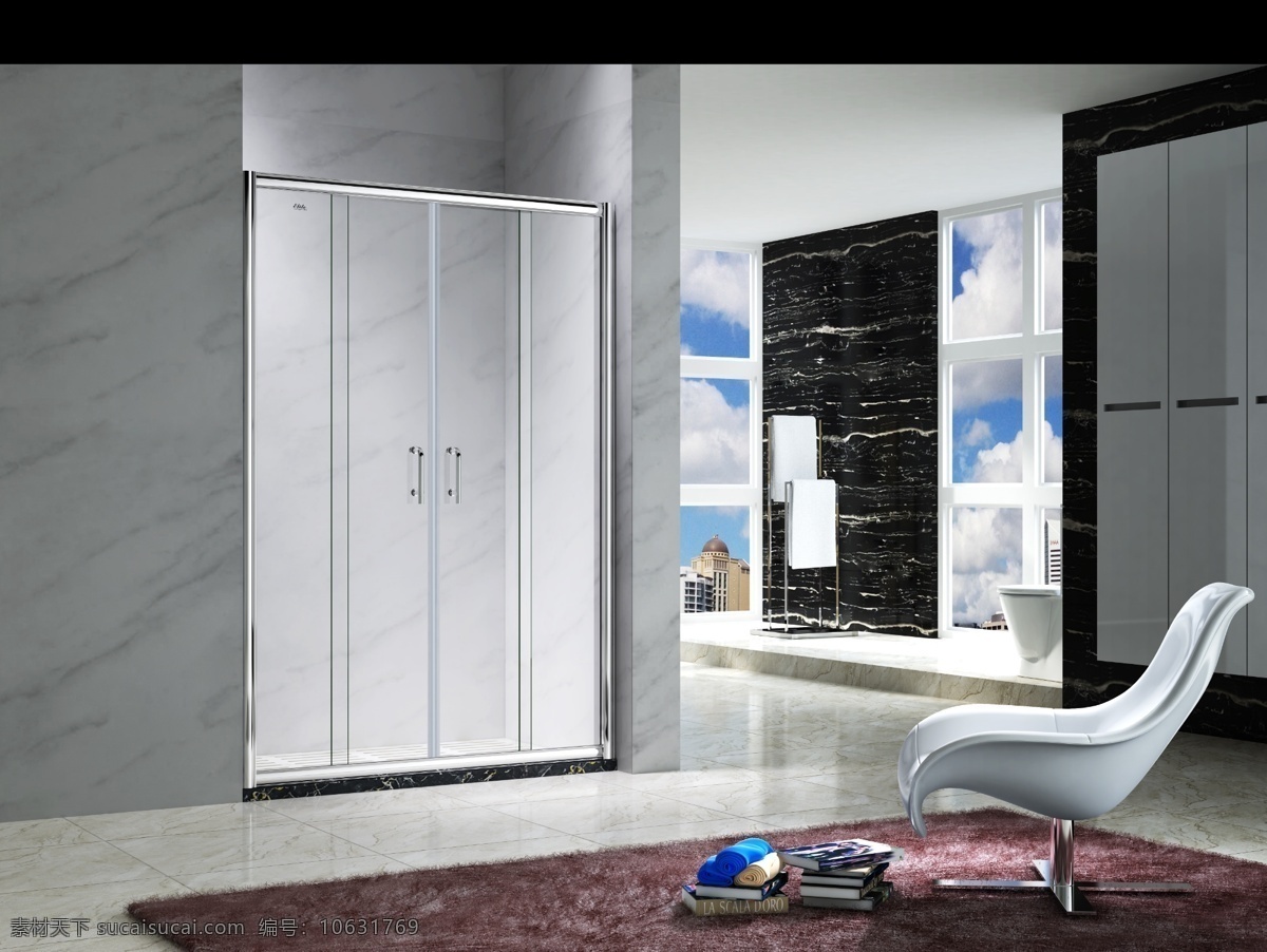 淋浴房 室内 效果图 高清图 3d 室内效果图 不锈钢 钢化玻璃 3d设计 3d作品