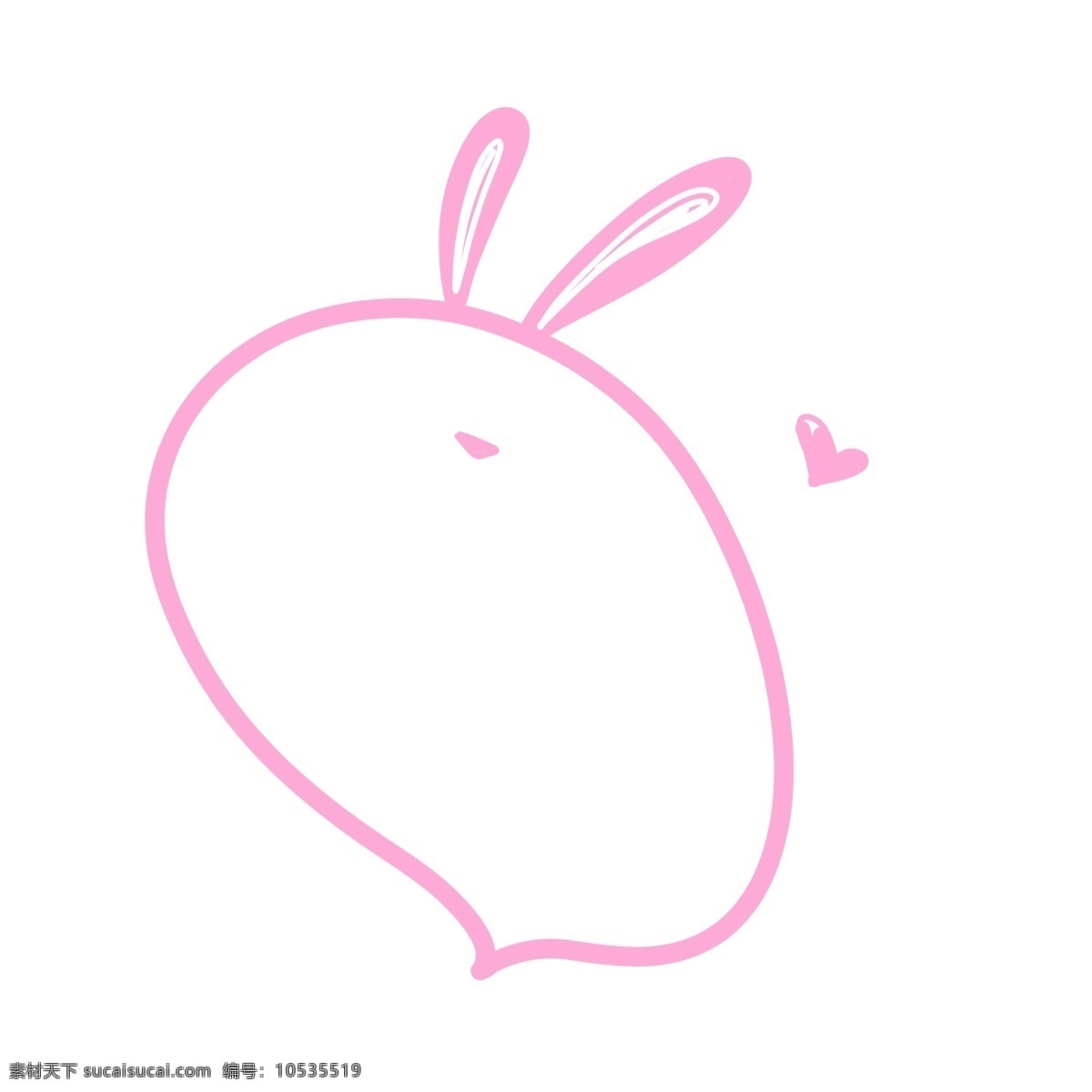 可爱 兔子 聊天 气泡 聊天气泡 可爱兔子气泡 兔子聊天气泡 气泡对话框 对话框 兔耳朵 爱心 粉色爱心
