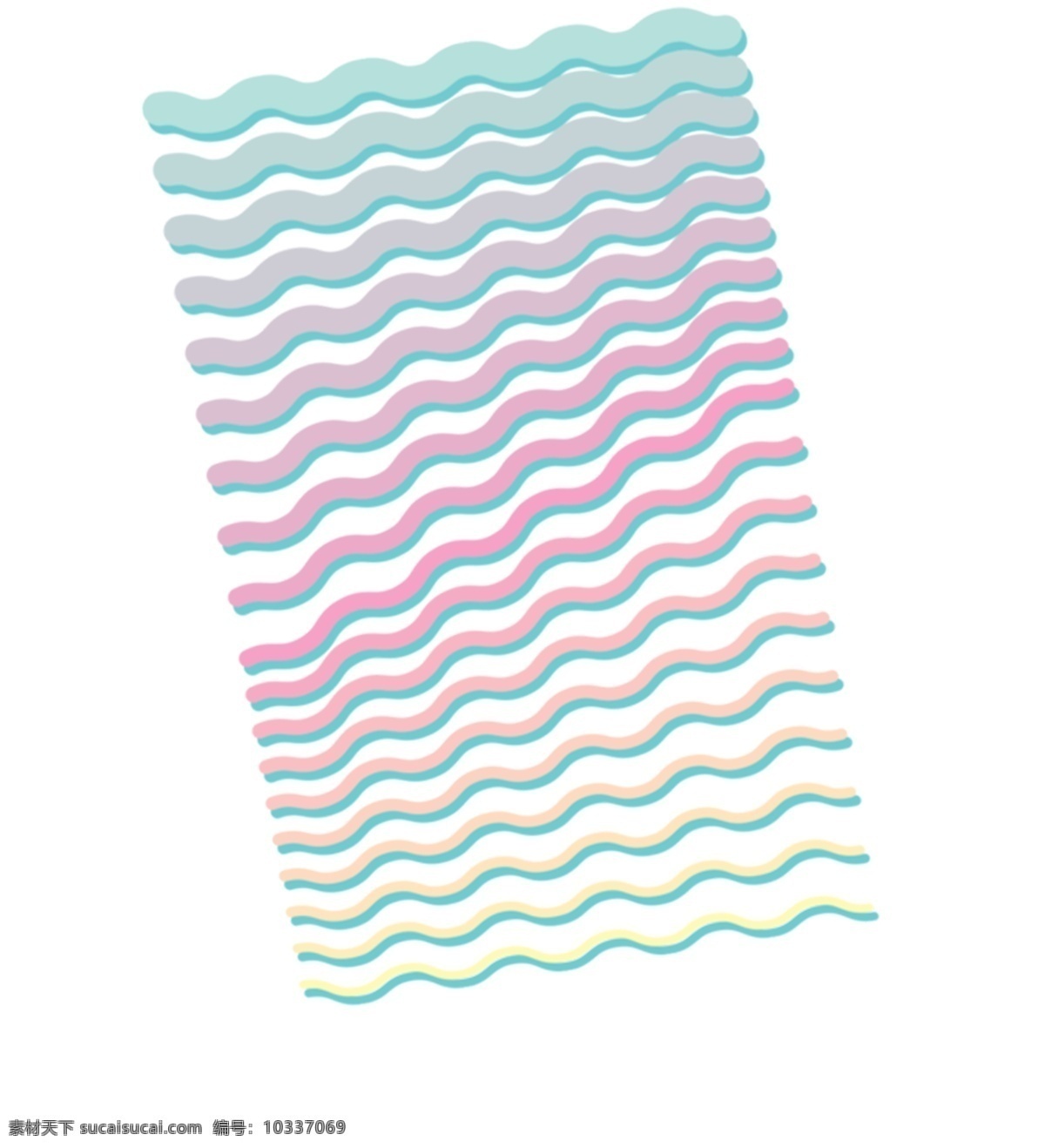 彩色波浪纹线 彩色 波浪 纹线 水波 可爱 卡通