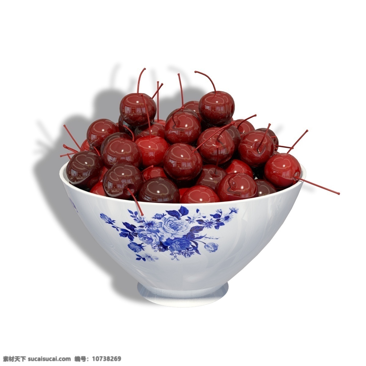 碗 熟透 车 厘 子 樱桃 一碗 熟透的 车厘子 果实 水果 营养 美味 酸甜 红色 红色的果实 青花瓷 中国瓷器 瓷碗