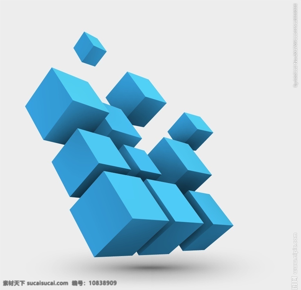 蓝色 3d 立方体 几何图形 矢量 蓝色方块 组合 背景 信息图形 形状 结构 艺术 工艺 概念 设计元素 文化艺术 绘画书法