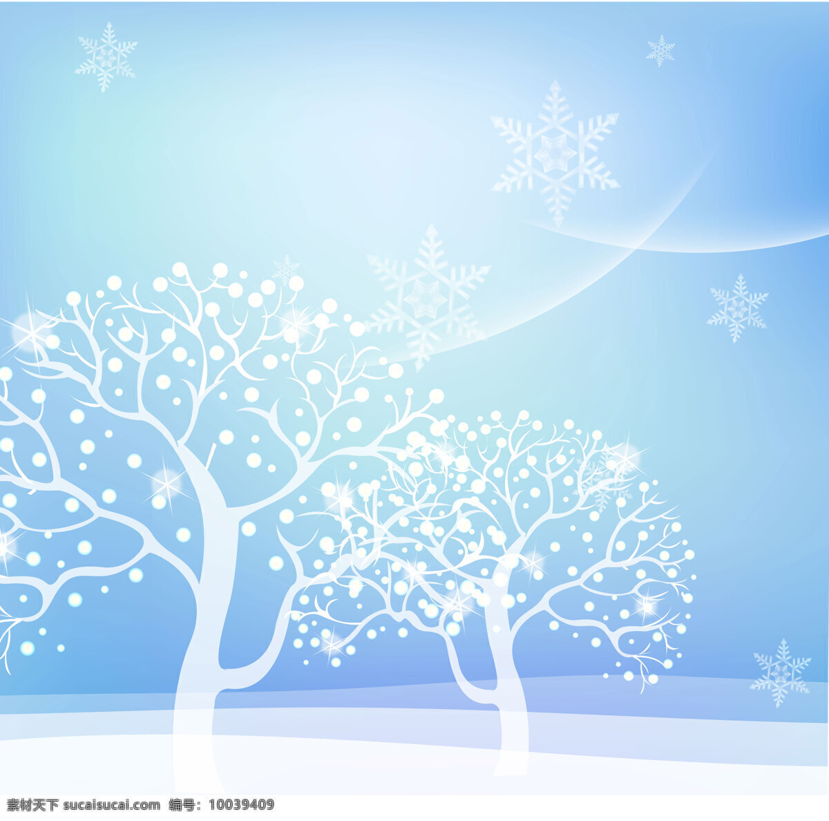 底纹背景 树免费下载 背景 底纹 蓝色 梦幻 树 雪花 底纹边框