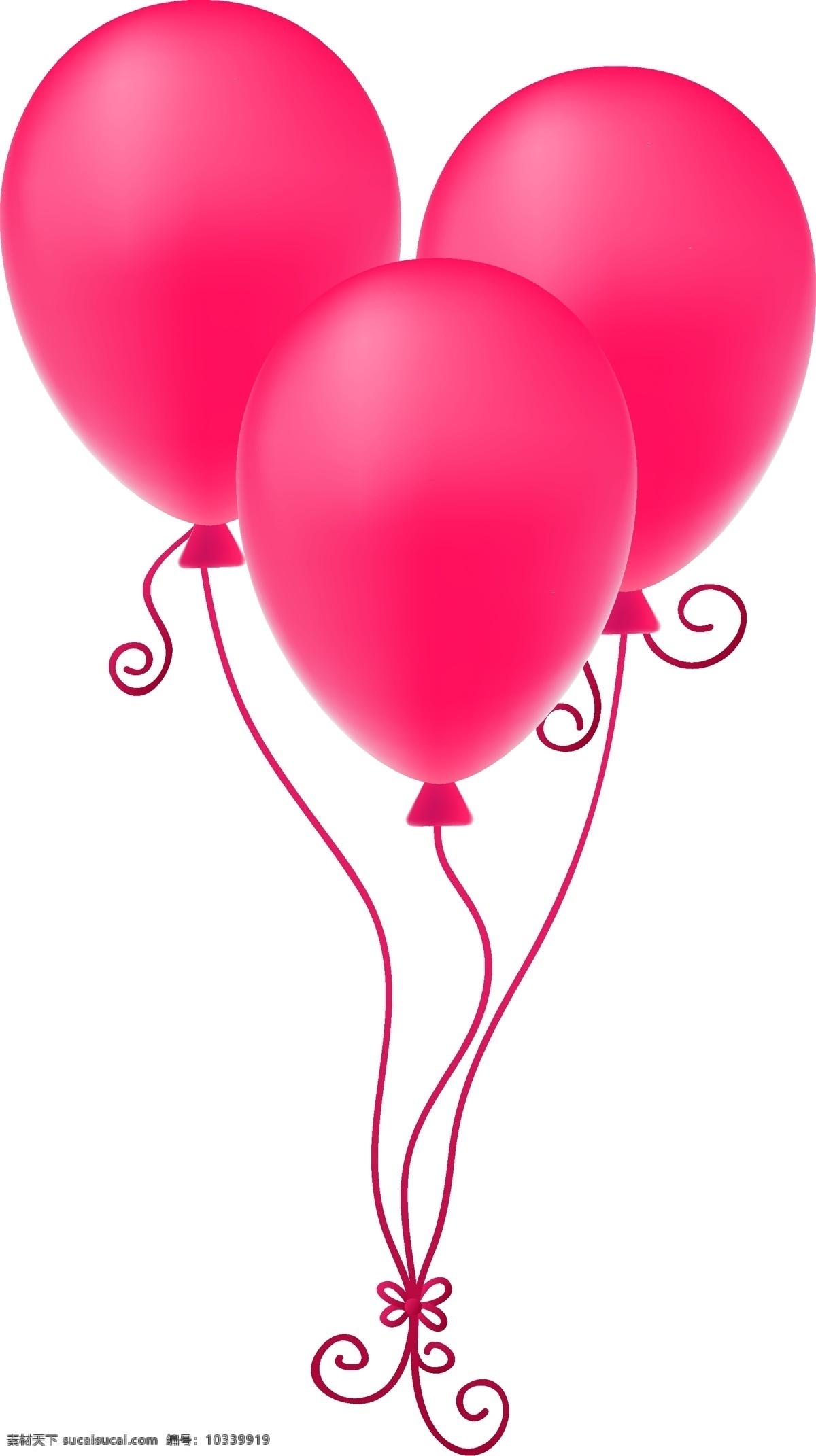 手绘 玫 红 气球 元素 卡通 浪漫 粉色 飘浮 矢量