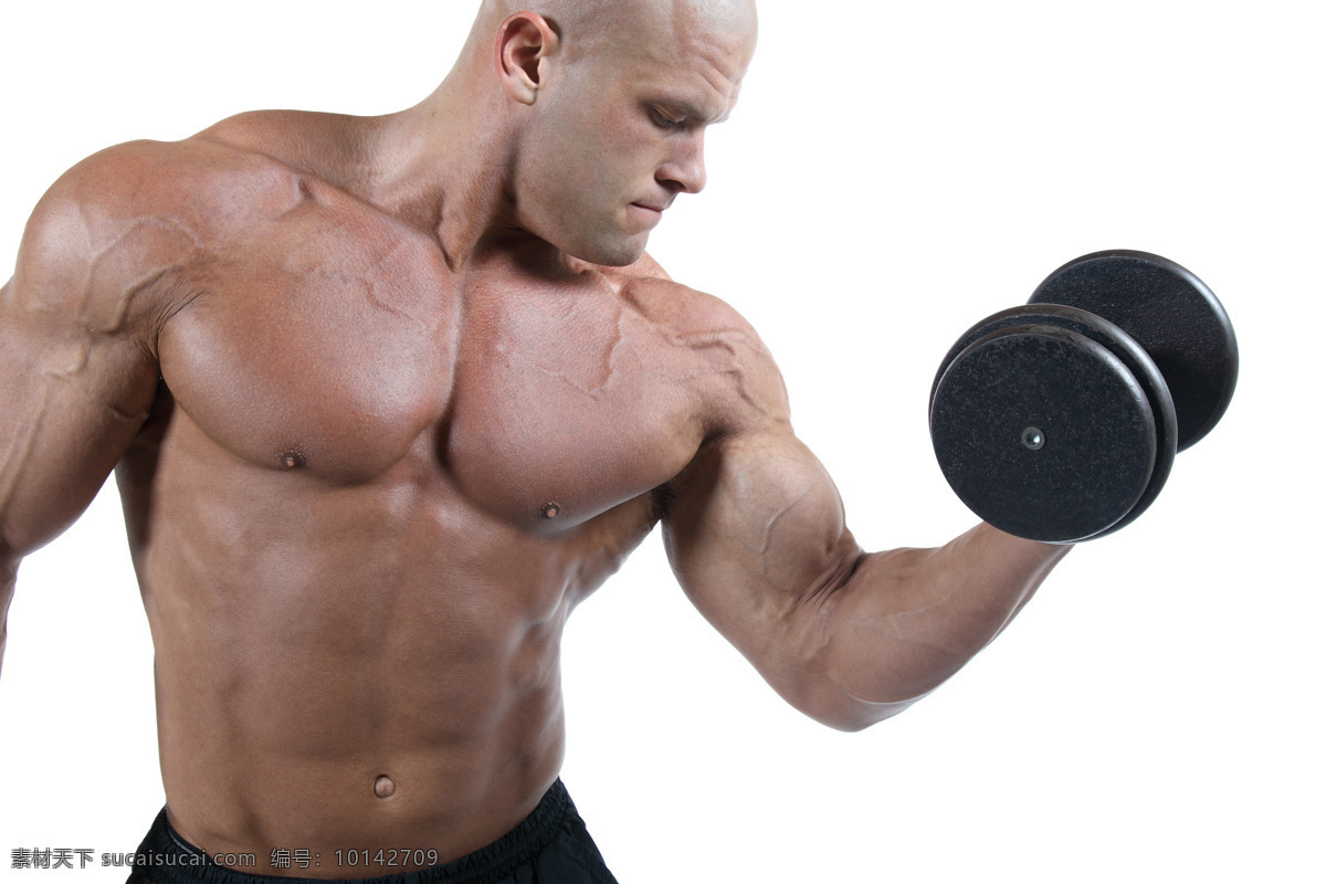 哑铃 展示 肌肉 男人 强壮男人 肌肉男 猛男 健身 性感男人 锻炼男人 健康男性 美容健身 生活百科