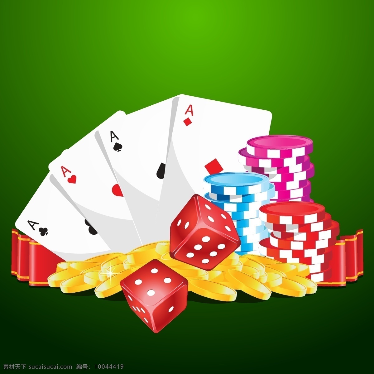 娱乐赌具 娱乐 赌具 色子 扑克 绿色