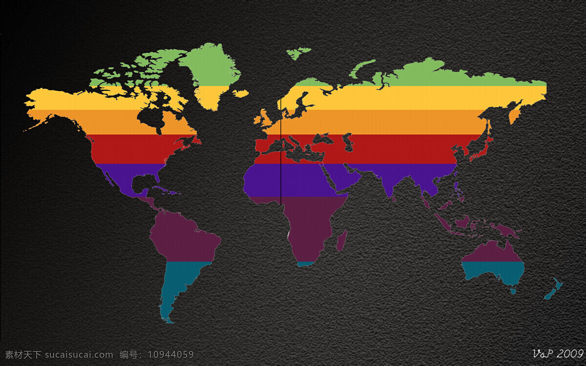 五彩缤纷 世界地图 插图