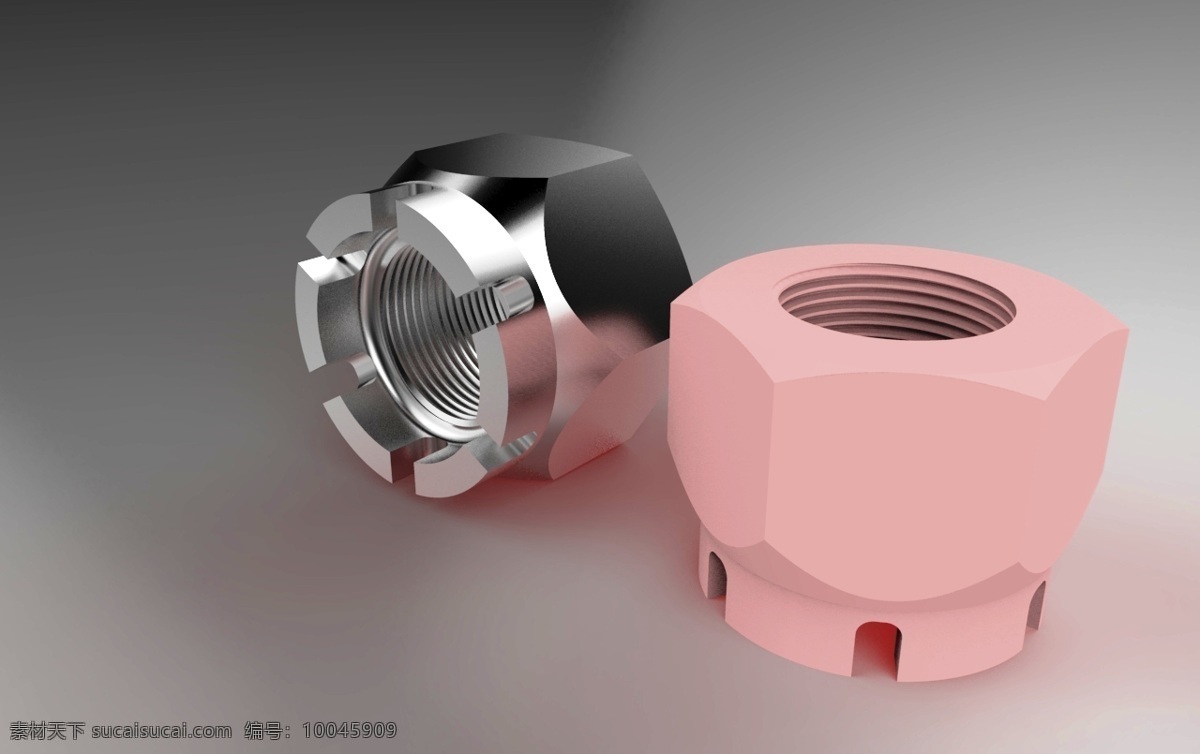 螺母免费下载 工业设计 机械设计 教育 3d模型素材 其他3d模型