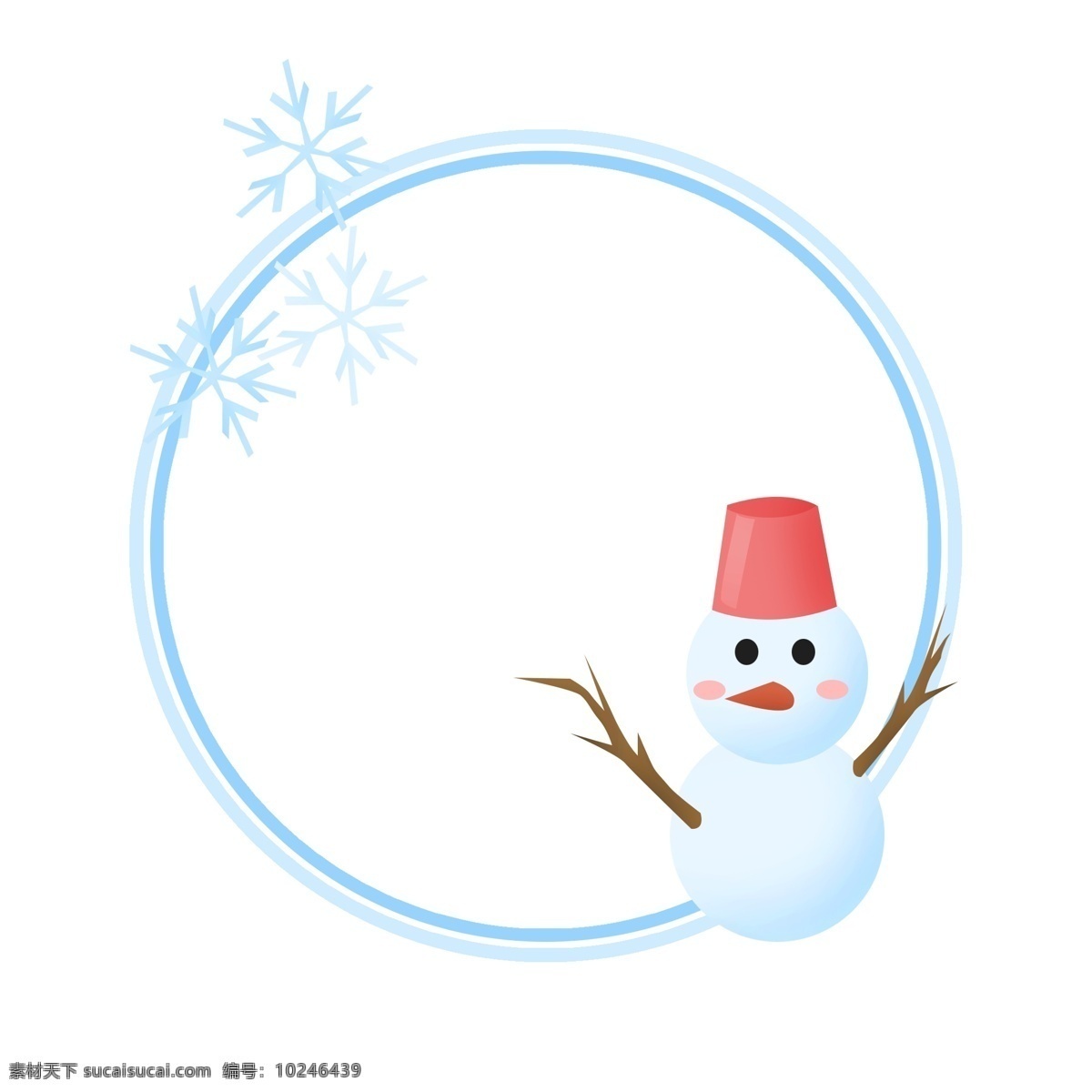 雪人 边框 装饰 插画 雪人边框 蓝色的边框 雪花边框 边框装饰 边框插画 立体边框 卡通的边框