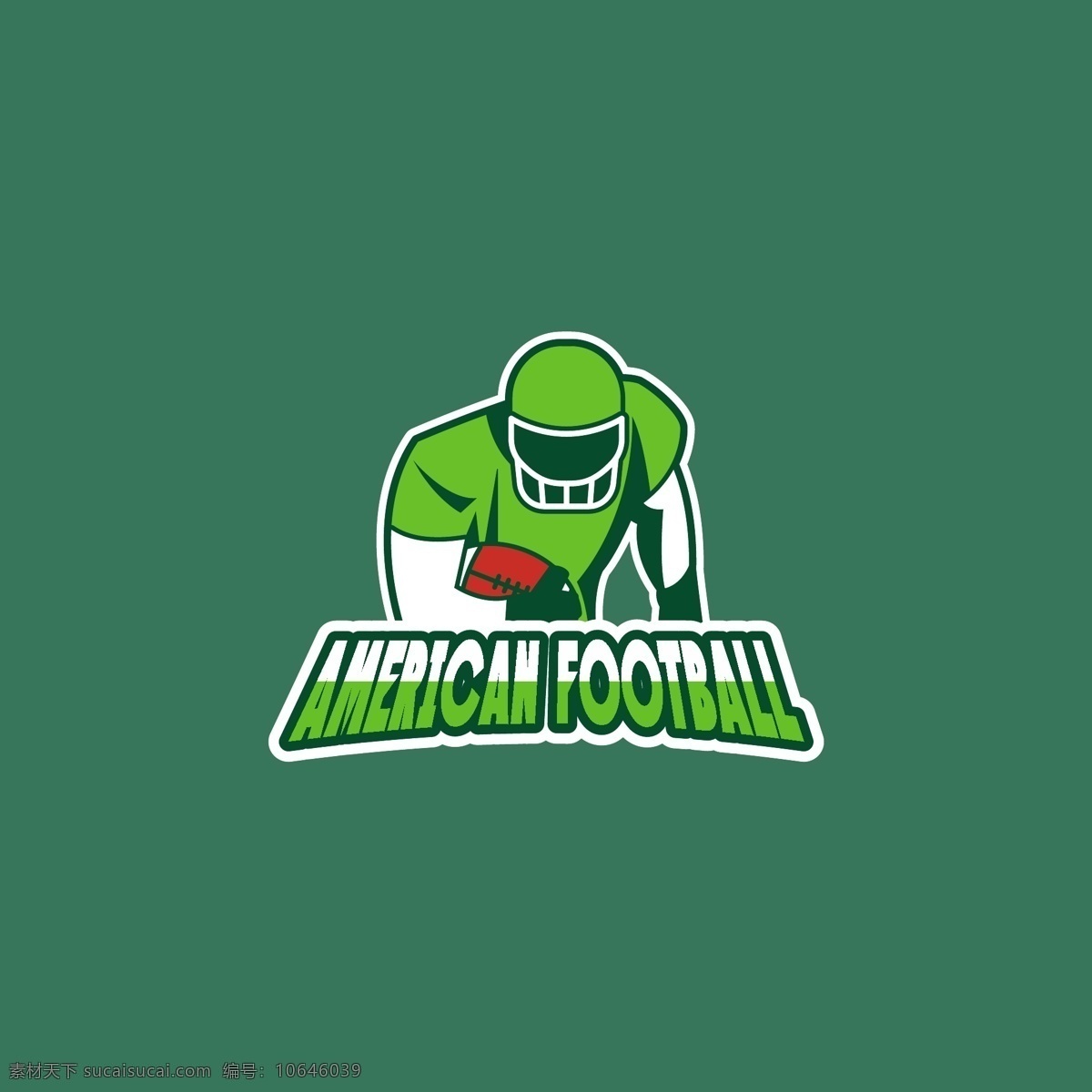 美式 橄榄球 标志 绿色背景 背景 业务 线 绿色 运动 标签 健身 足球 形状 健康 营销 体育 企业 公司 企业形象 品牌 现代 球