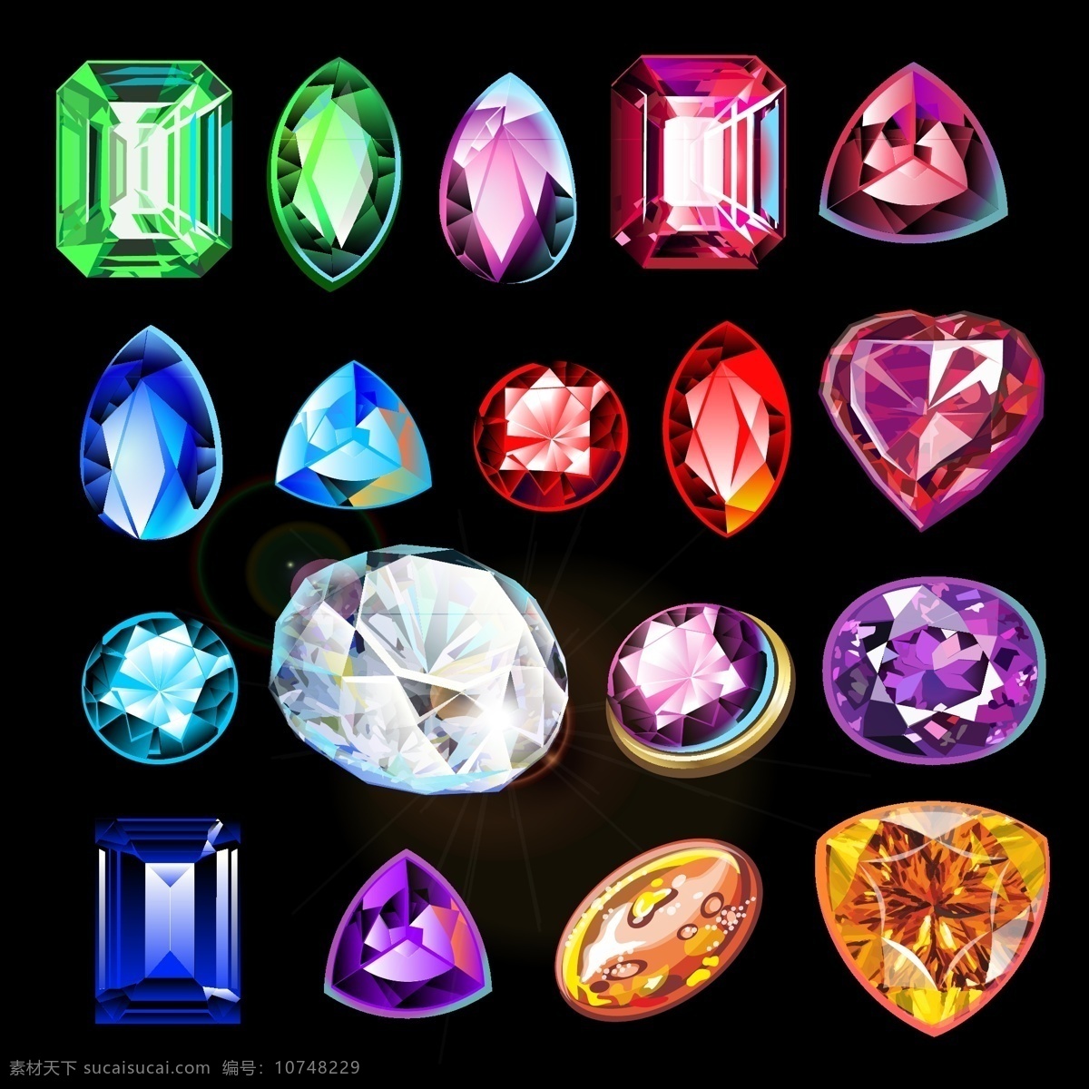 彩色钻石 彩色 钻石宝石 钻石 宝石 亮晶晶 闪耀 光彩夺目 晶莹剔透 天然矿石 珍贵 稀有 饰品 黑色