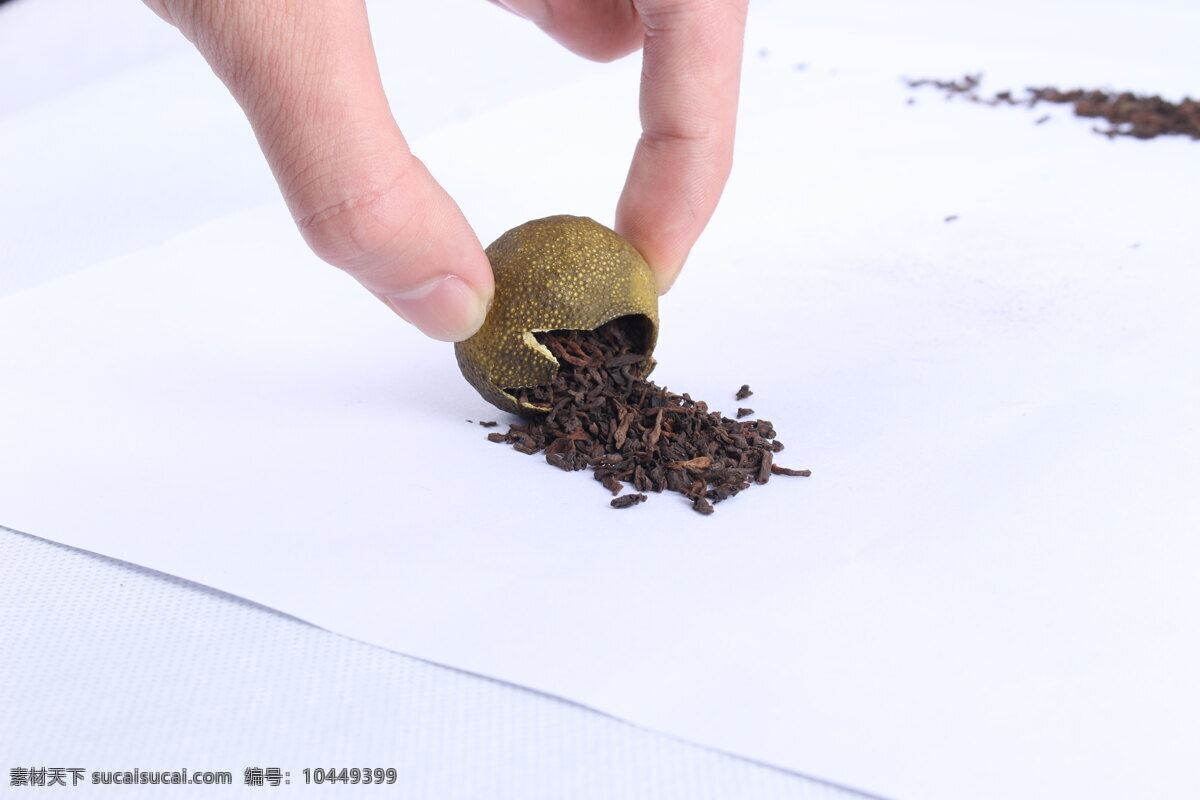 普洱 新会陈皮茶 普洱茶 柑普茶 小青柑 橘普 陈皮熟茶 茶叶摄影图 餐饮美食 食物原料