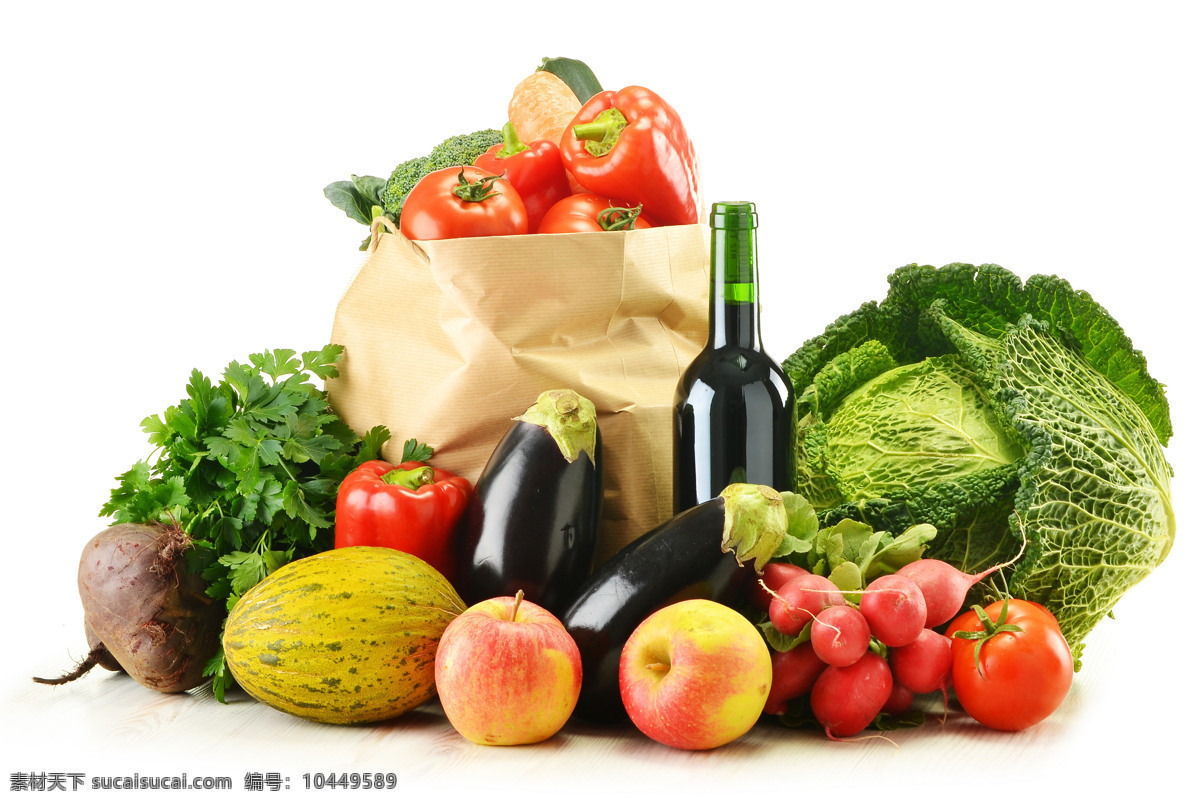 各种 蔬果 食物 蔬菜 新鲜蔬菜 鲜艳 美味 可口 水果 苹果 香瓜 包菜 番茄 辣椒 茄子 蔬菜图片 餐饮美食