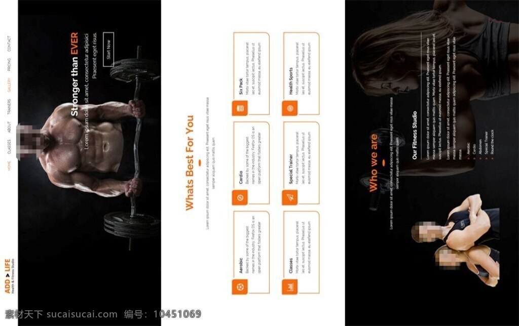 猛男健身网站 猛男健身 俱乐部 网站模板 网页素材 体育竞技 htmlcss 黑色