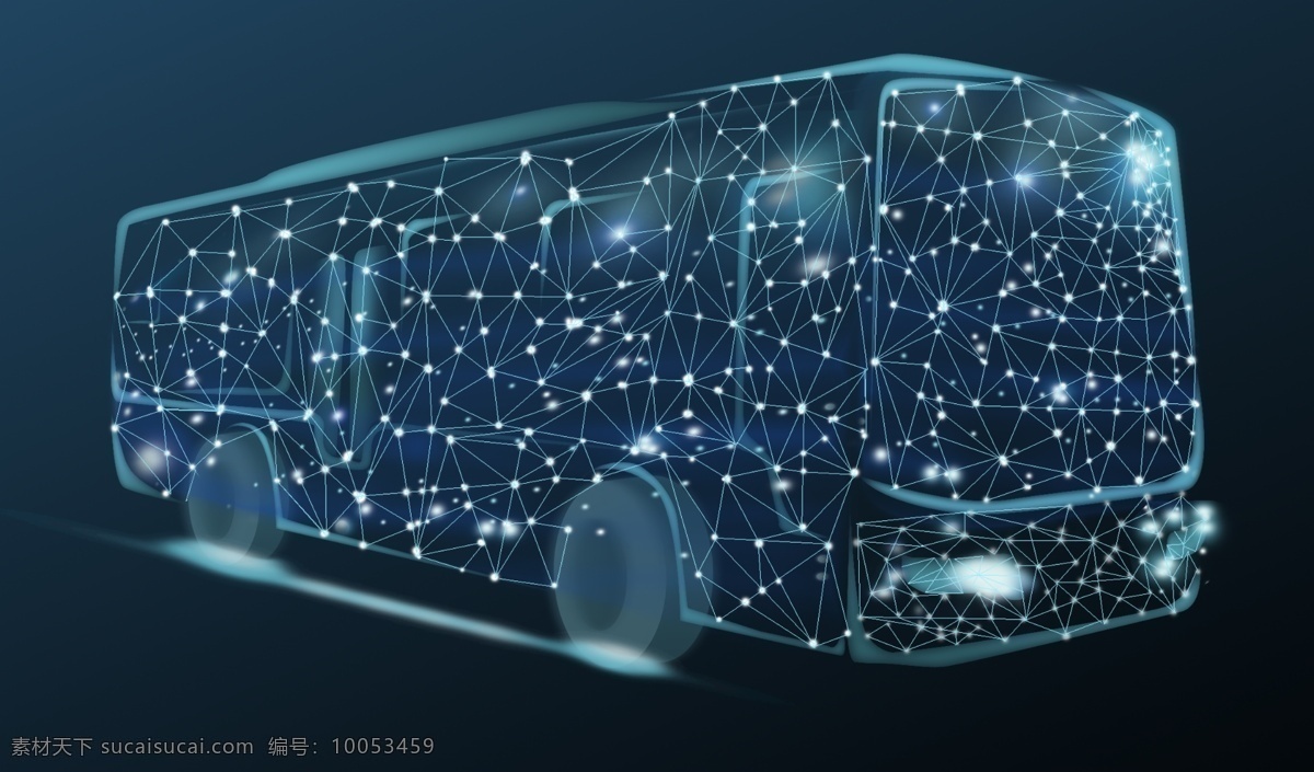科技 感 公交车 客车 科技感 线条 新能源 光感 现代科技 交通工具