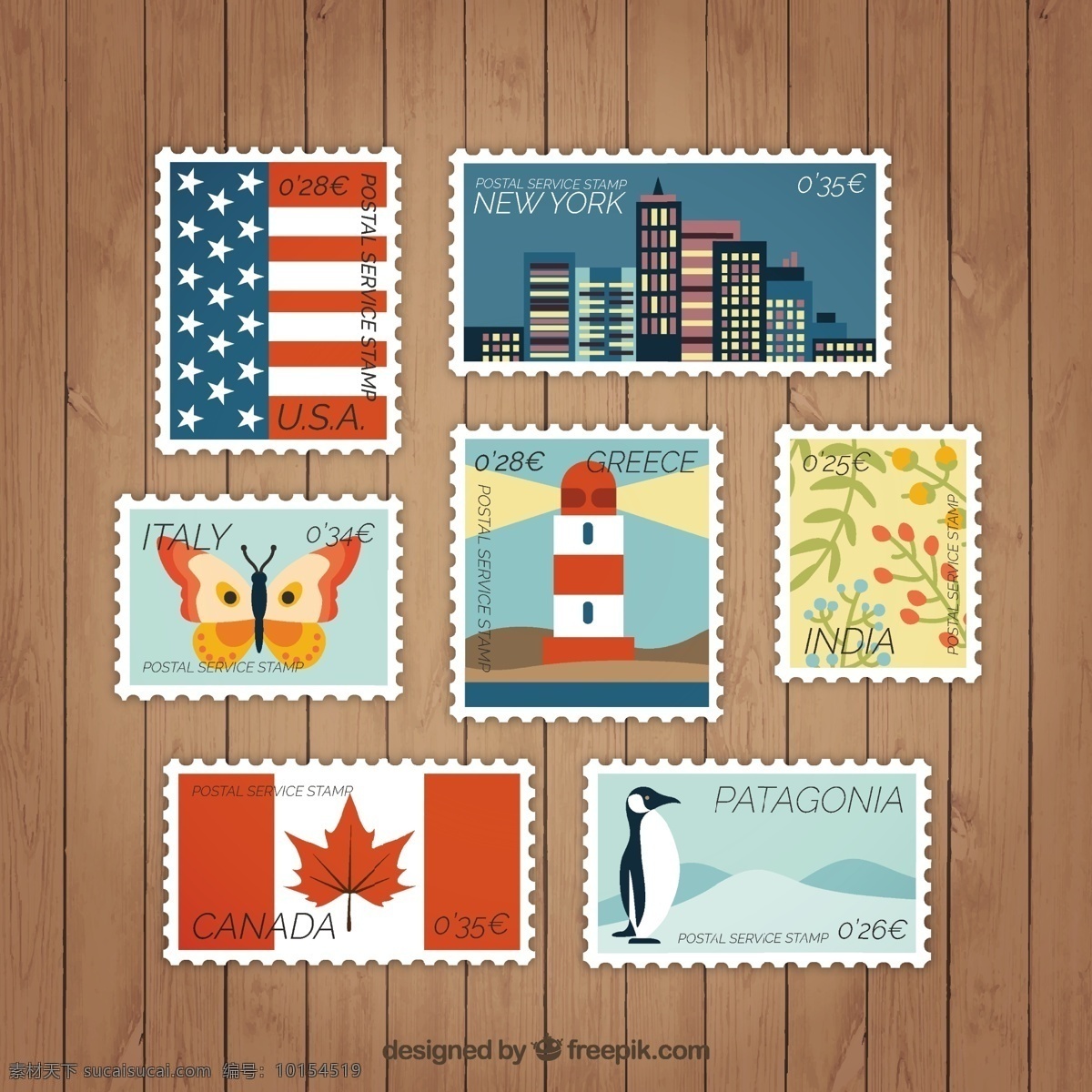 邮票收藏 标签 徽章 邮票 蝴蝶 贴纸 地势平坦 印度 新 印 意大利 纽约 会徽 企鹅 美国 加拿大 不同