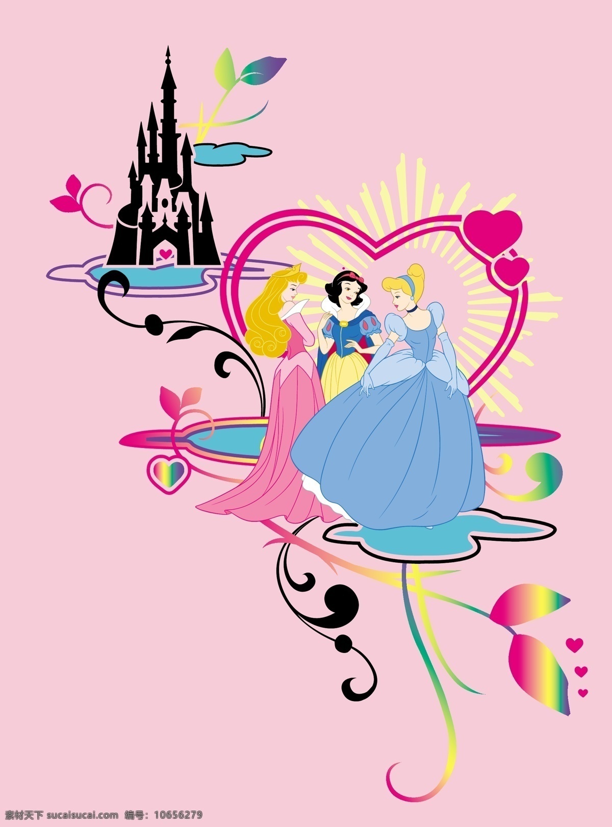 迪斯尼城堡 迪士尼 城堡 卡通 动画 公主