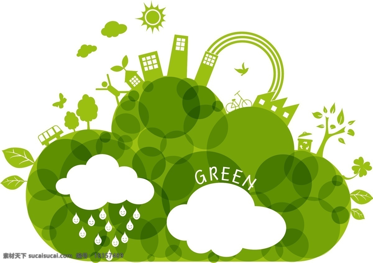 绿化工程 绿化 绿化概念 绿化环境 种植树木 能源环保 矢量素材 其他矢量 矢量