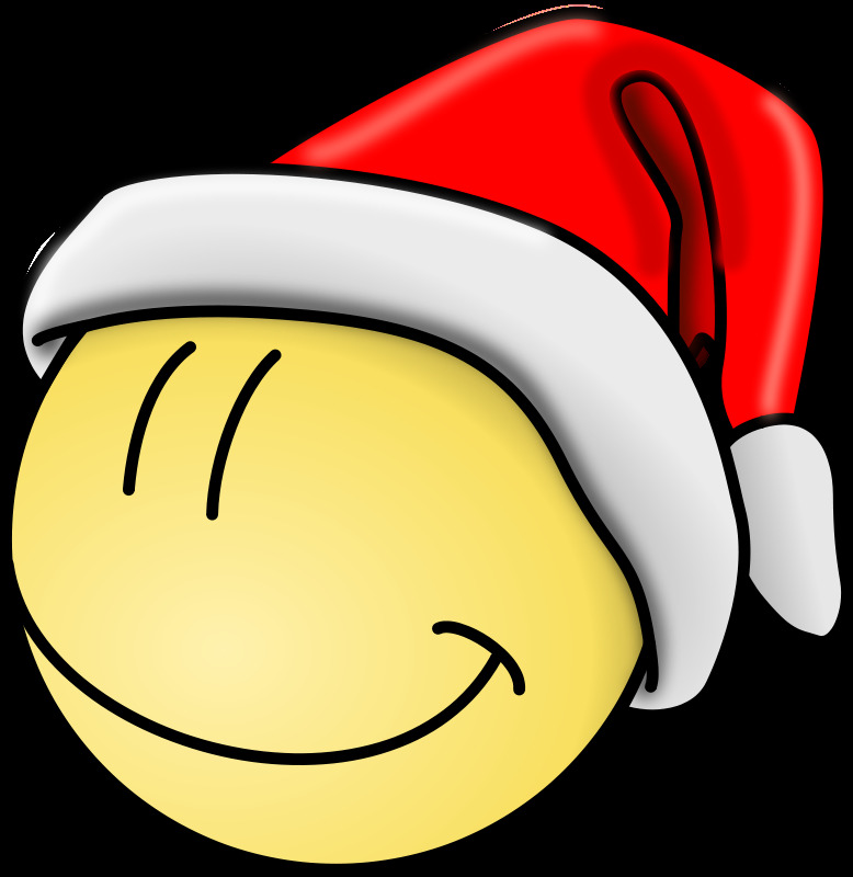 笑脸免费下载 假期 卡通 快乐 圣诞节 圣诞帽 微笑 颜色 面对 插画集