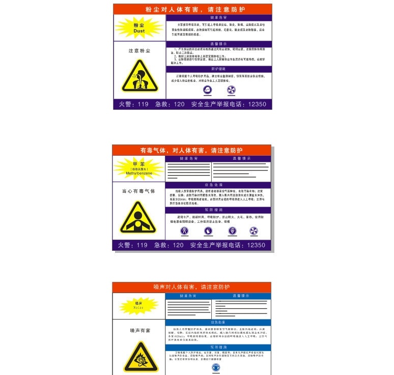 毒 气体 粉尘 噪音 提示牌 有毒气体 损害健康 标识牌 警告牌 公共标识标志 标志图标