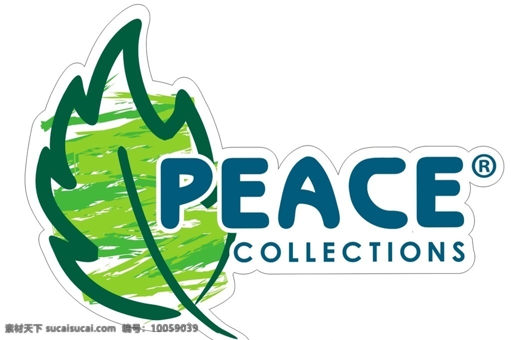 绿色 和平 环保 标识 标志 英文 树叶 标志图标 其他图标 标志设计 logo 语 logo设计