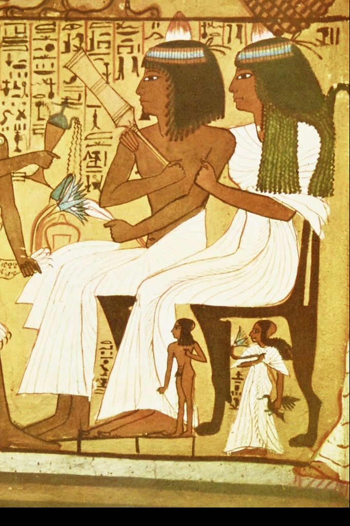 埃及壁画 埃及 壁画 国王 王后 神圣 古文字 文化艺术 绘画书法 设计图库