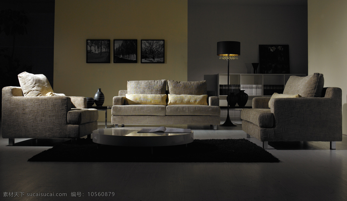 单个 沙发 布艺沙发 茶几 灯 地毯 挂画 饰品 单个沙发 布艺沙发背景 家居装饰素材 室内设计