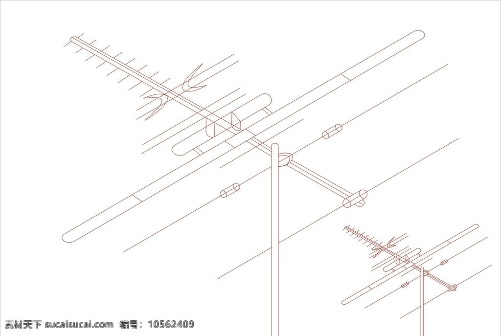 天线 天线杆 矢量 矢量图 线描 线条 cdr9 现代工业 现代科技