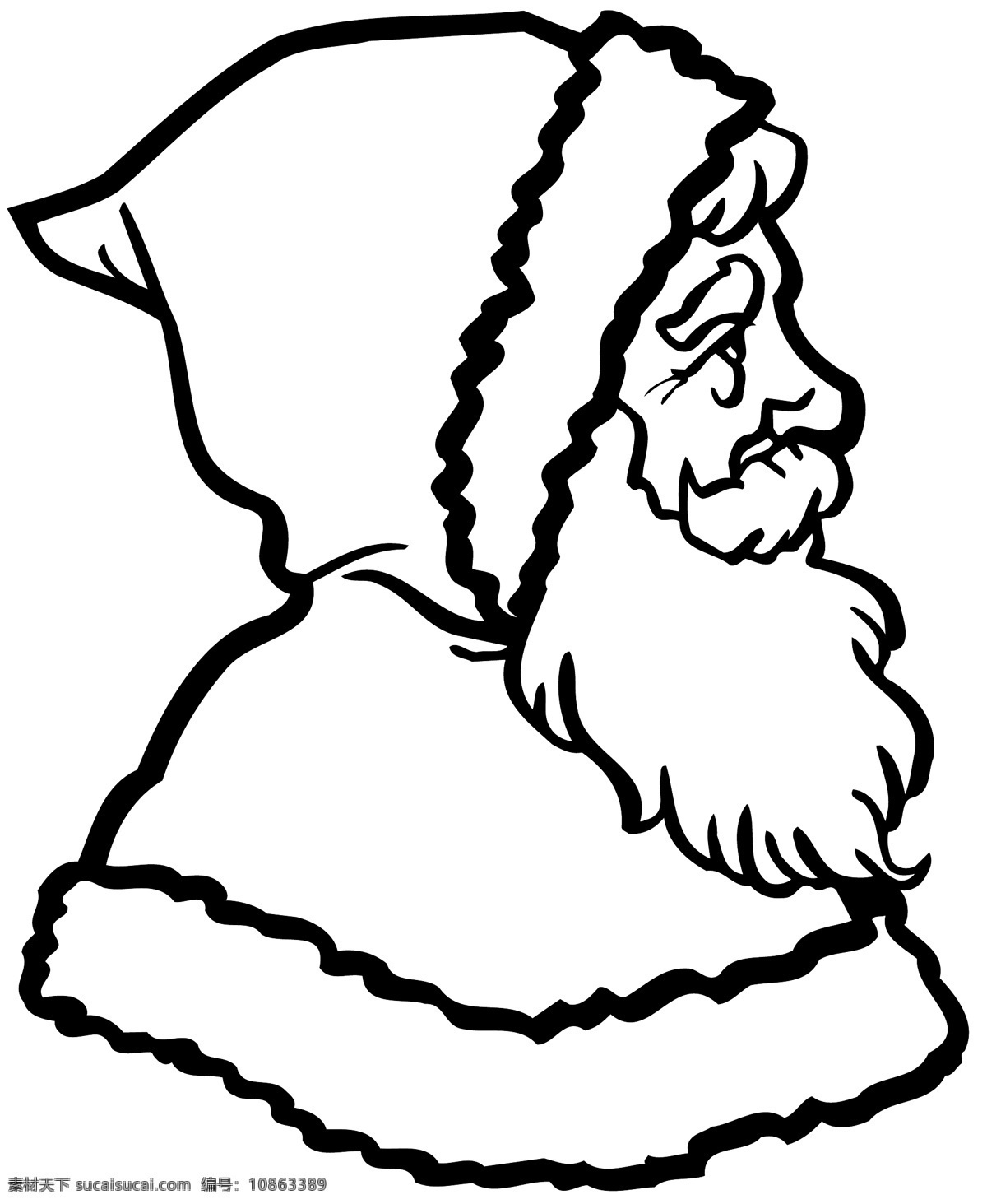 圣诞老人头像 卡通头像 矢量素材 格式 eps格式 设计素材 人物头像 卡通人物 矢量图库 白色