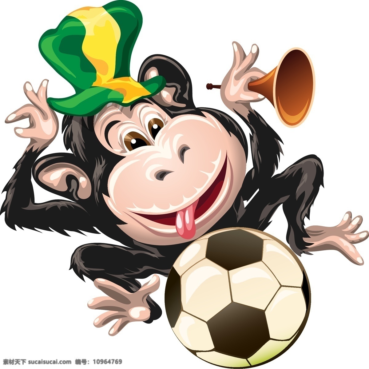 卡通 猴子 足球 模板下载 卡通猴子 巴西 世界杯 足球赛事 足球比赛 体育运动 生活百科 矢量素材 白色