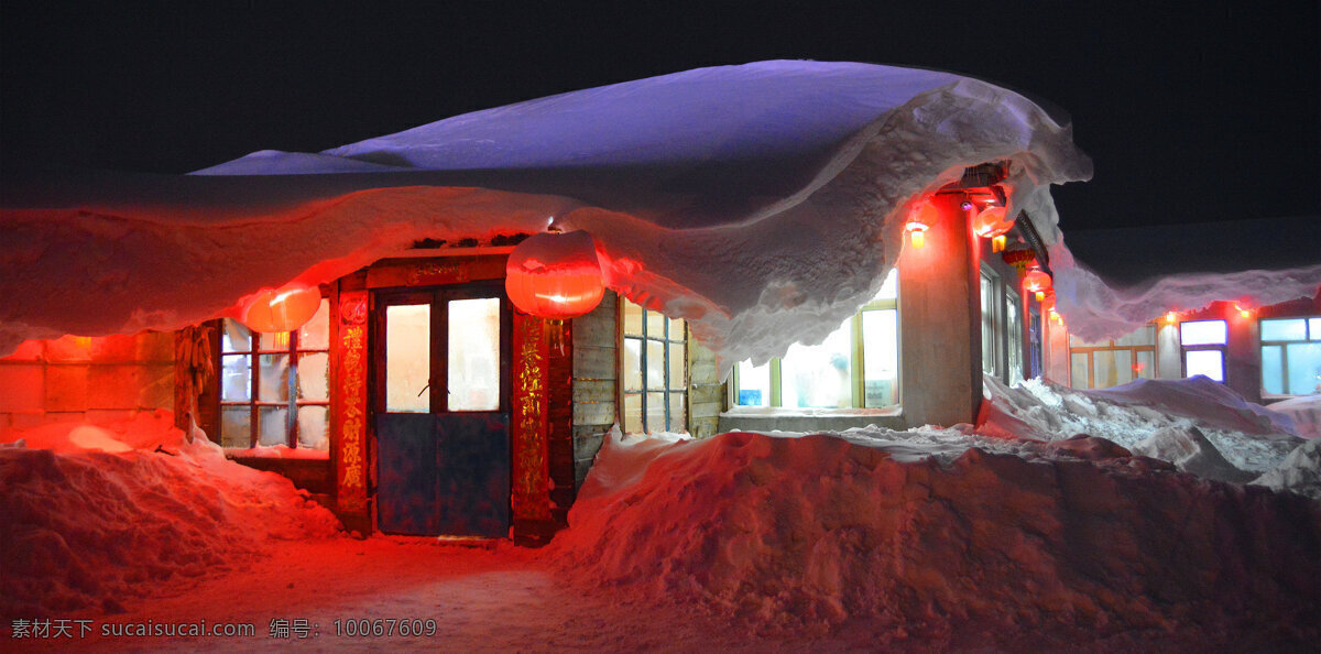 雪乡 北方 夜色 雪 风光 自然风景 自然景观