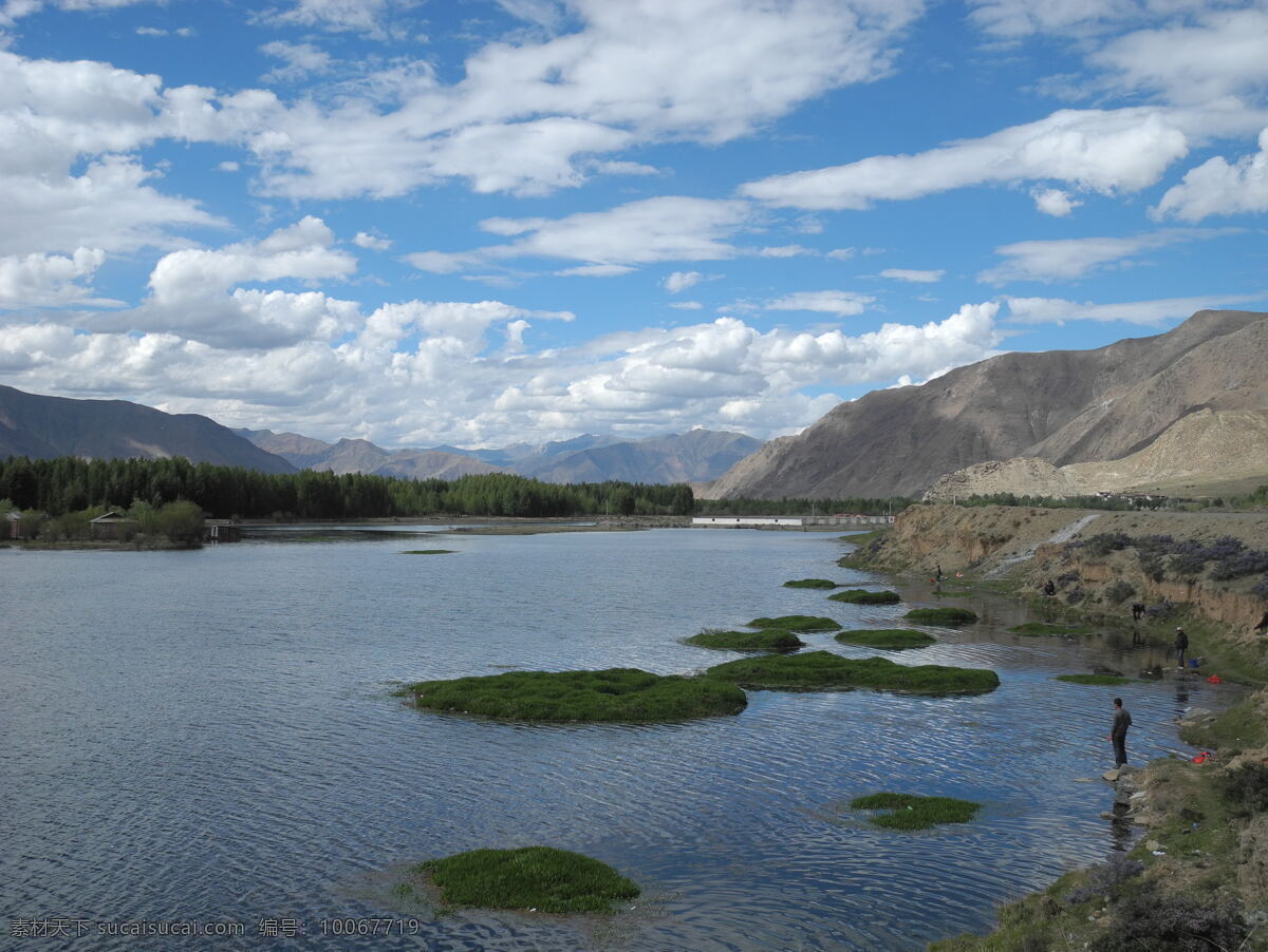 拉萨河 川藏线 西藏 拉萨 青藏高原 旅游 自然 国道318 河流 蓝天 白云 国内旅游 旅游摄影 蓝色