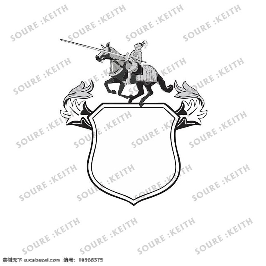 骑士纹章学盾 logo 英 骑士 纹章 盾 边框 美