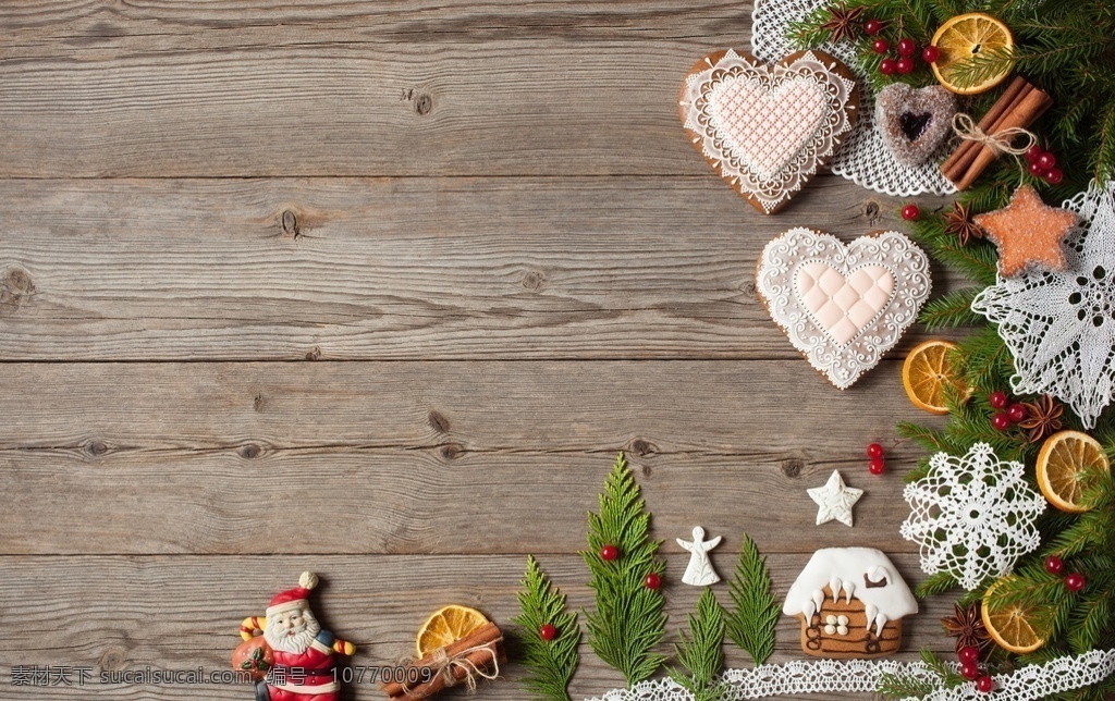新年 肉桂 木板 心形 符号 圣诞老人 食 心形符号 食物 新年素材 生活素材 生活百科