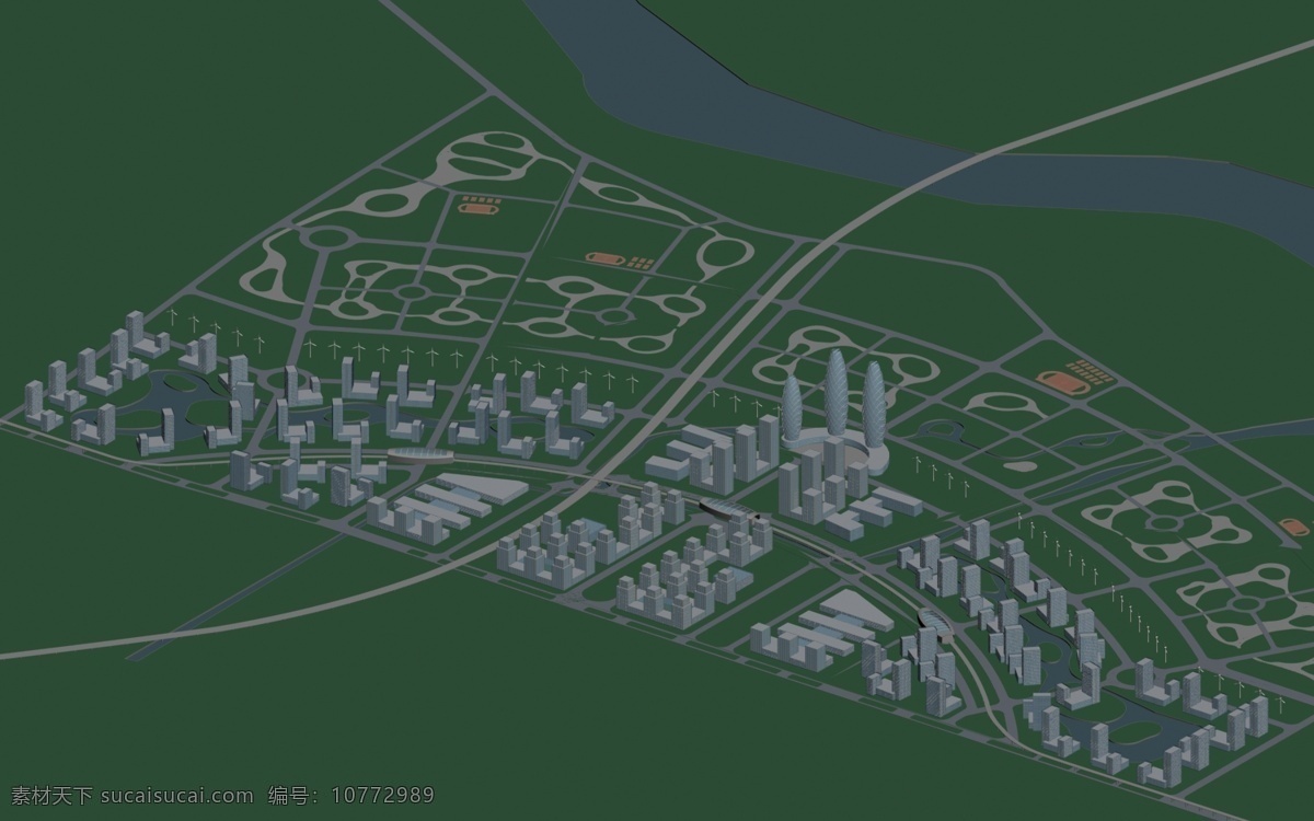 城市规划 规划 建筑 模型 3d模型素材 建筑模型