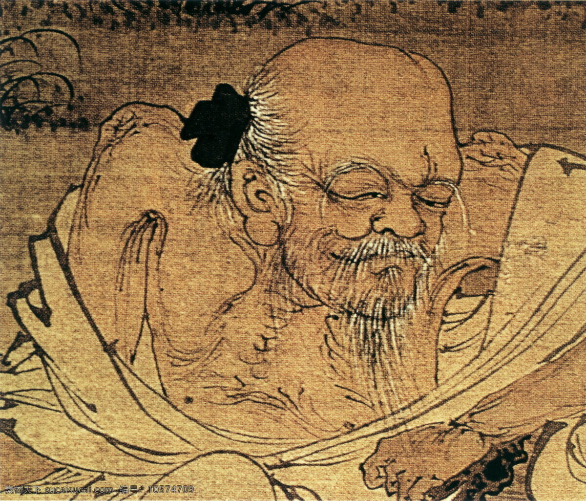 伏生授经图c 人物画 中国 古画 中国古画 设计素材 人物名画 古典藏画 书画美术 棕色