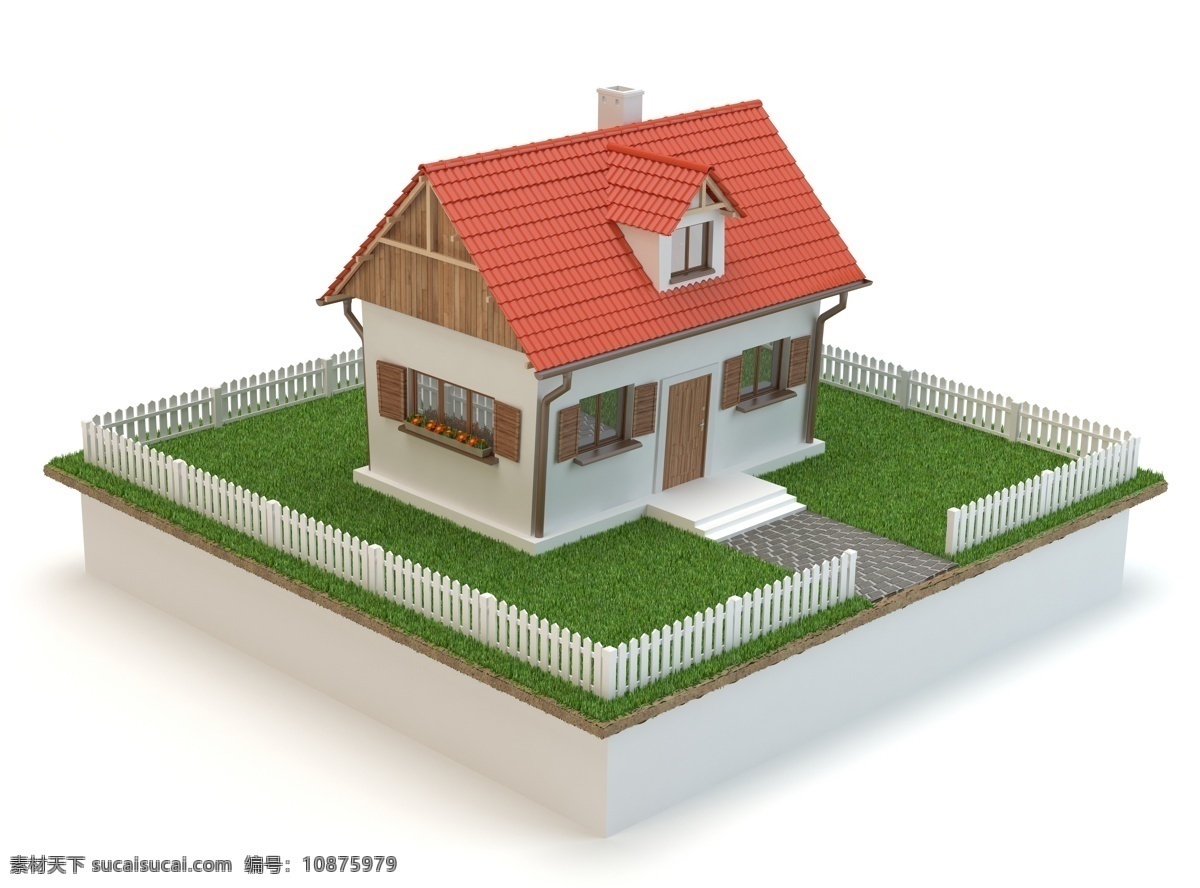 卡通 房子 房子设计 卡通房子 房子模特 3d房子 建筑设计 环境家居