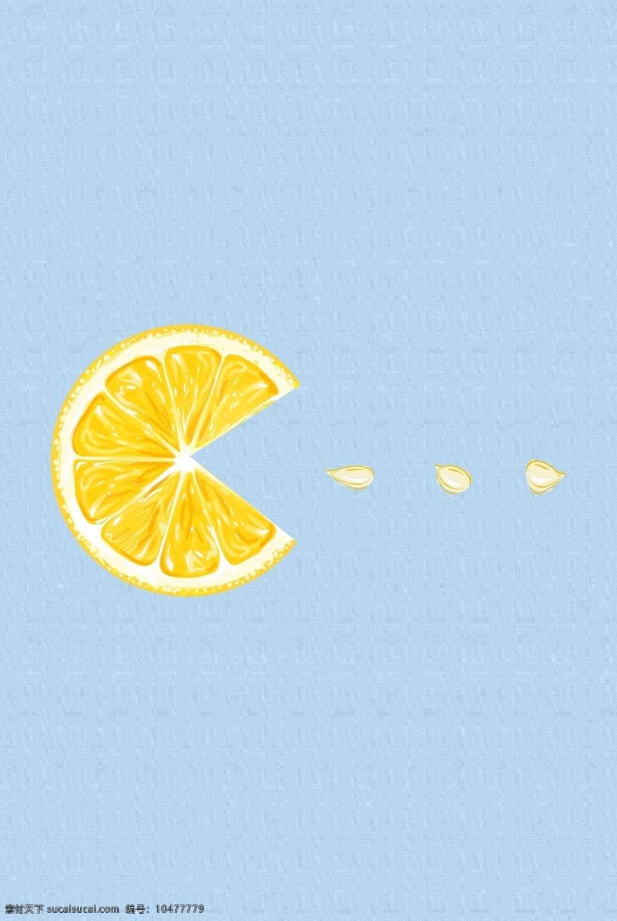 简约 蓝色 点 柠檬黄 海报 手绘 背景 柠檬 底纹 黄 小清新 宣传