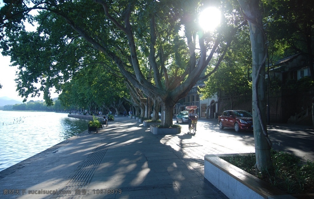 西湖 阳光 斑驳 光斑 中式建筑 桥 白堤 荷花 北山路 早晨 西湖风景 西湖风光 杭州西湖 湖光山色 西湖美景 西湖印象 西湖景色 杭州旅游 朝霞 晚霞 自然景观 风景名胜