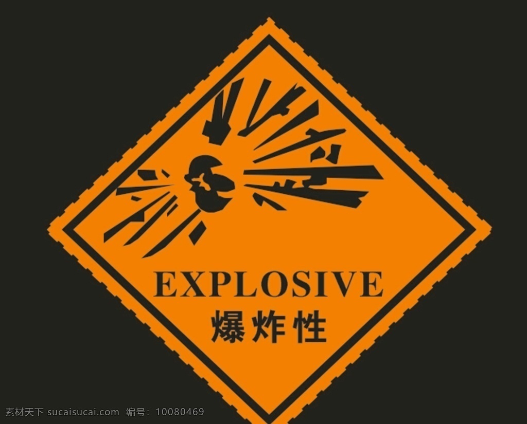 危险品标志 爆炸 危险 危废 包装 标志 标志图标 公共标识标志