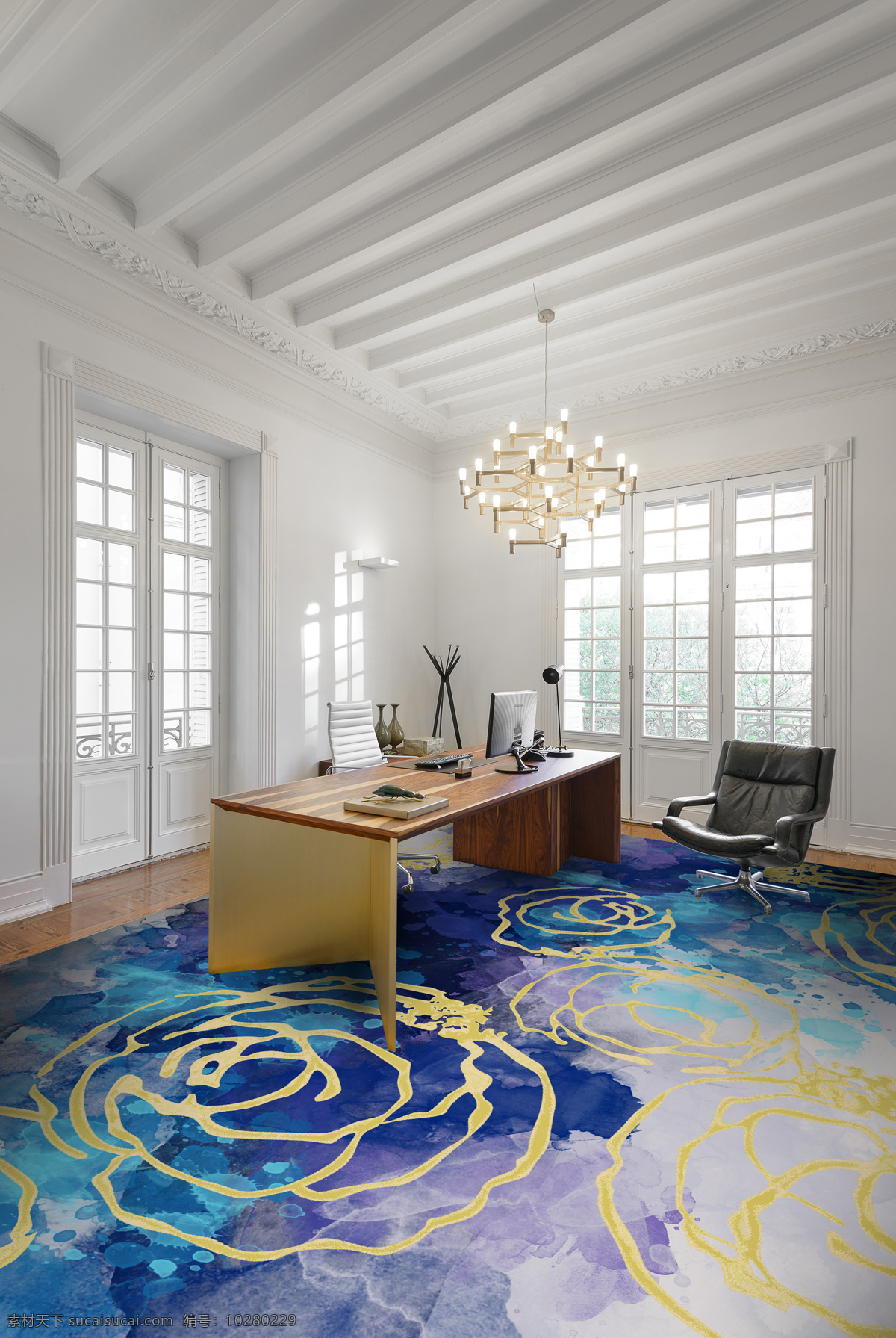 经理办公室 地毯图案 水墨 泼墨 地毯设计 设计方案 现代时尚 酒店效果图