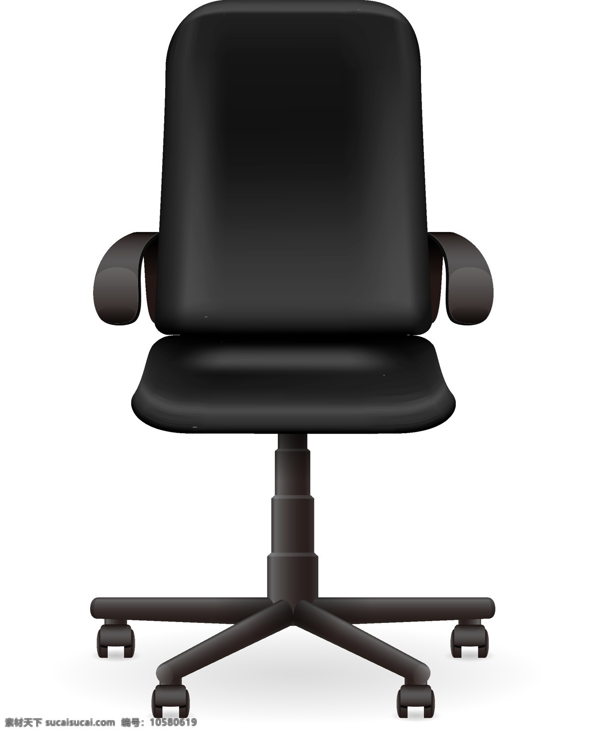 黑色 旋转 办公椅 矢量图 免抠 矢量 椅子 ai元素 旋转椅