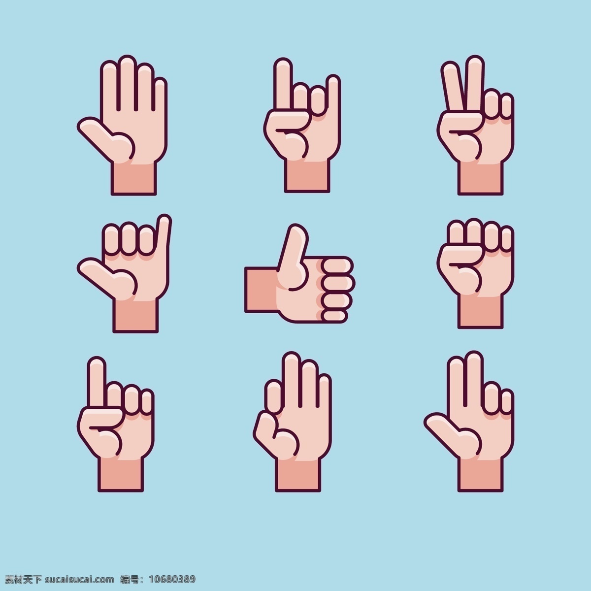 手势 矢量 素材图片 手势矢量素材 手势矢量 手势素材 手 共享设计矢量