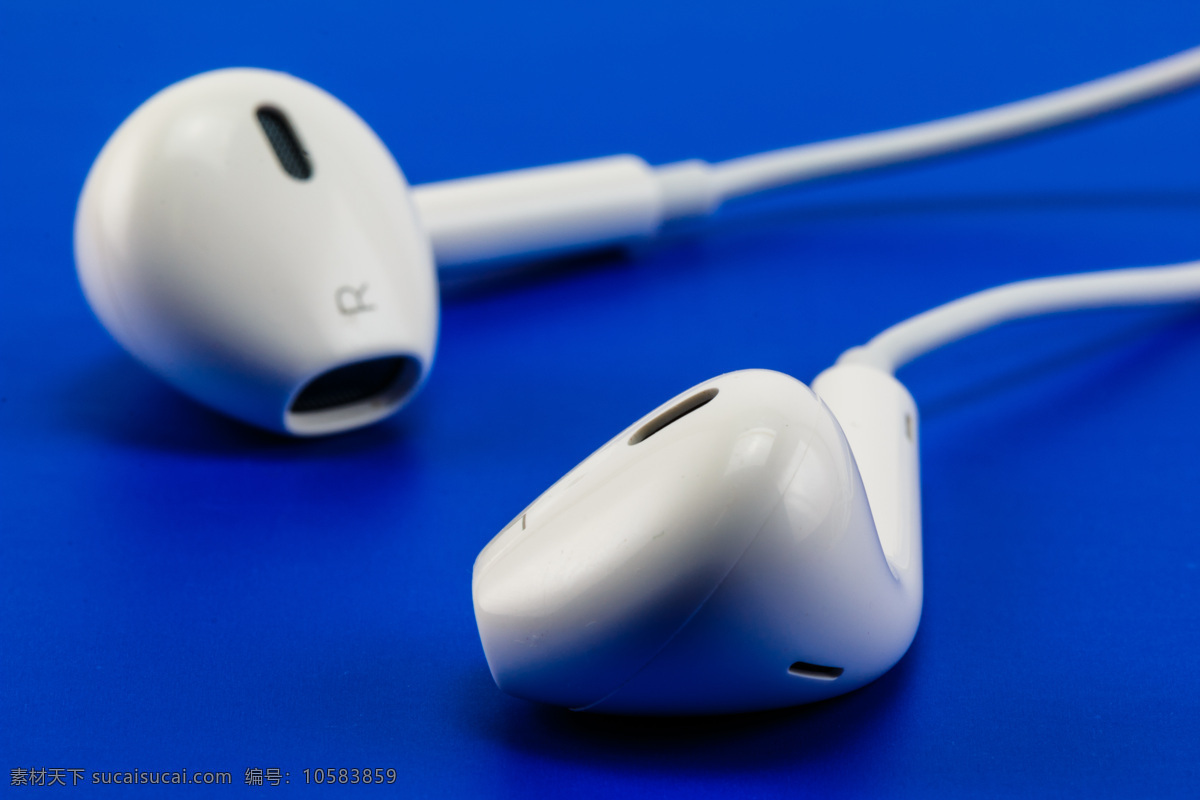 苹果耳机 手机耳机 入耳式耳机 iphone5s 耳机 高档耳机 生活素材 生活百科 蓝色