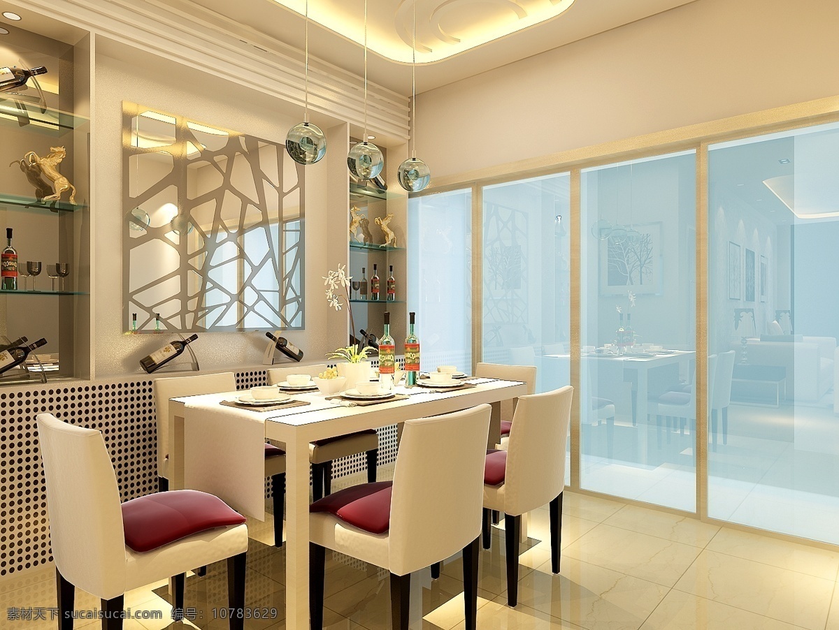 小 户型 餐厅 背景 墙 玻璃 简欧 简约 欧式 小户型 效果图 白 原创设计 原创3d模型