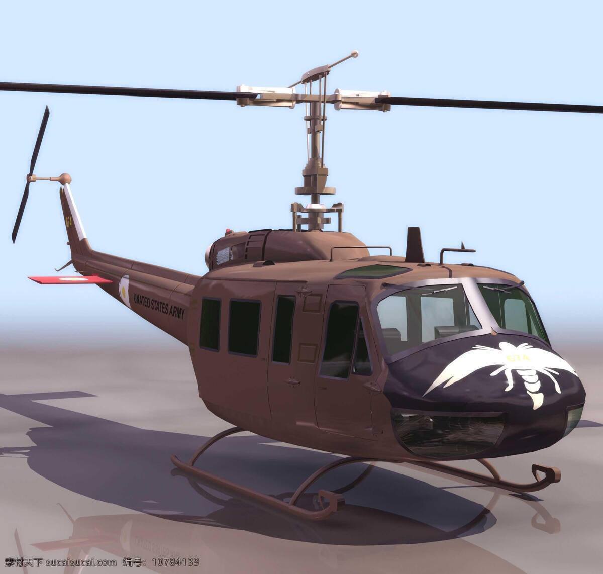 uh1h 直升机 军事模型 uh 空军武器库 3d模型素材 其他3d模型
