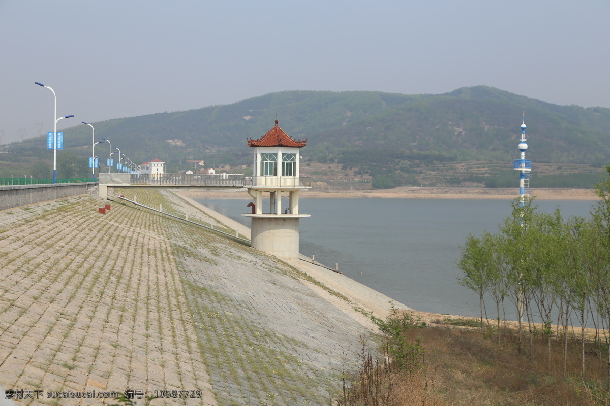 水坝 水库 河坝 水堤 春天 山水 旅游摄影 人文景观